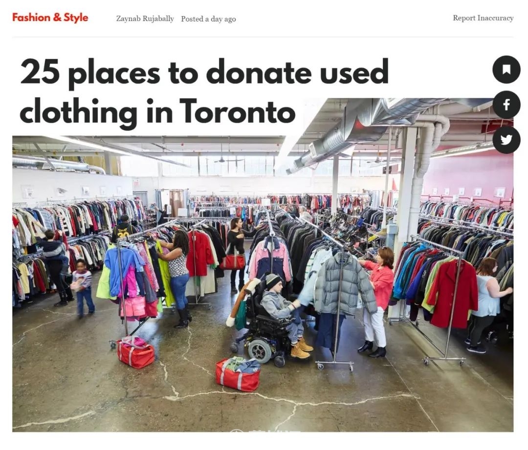 25 places to donate used clothing in Toronto