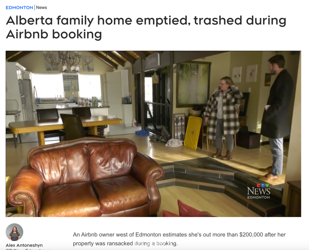 Alberta home trashed during Airbnb booking